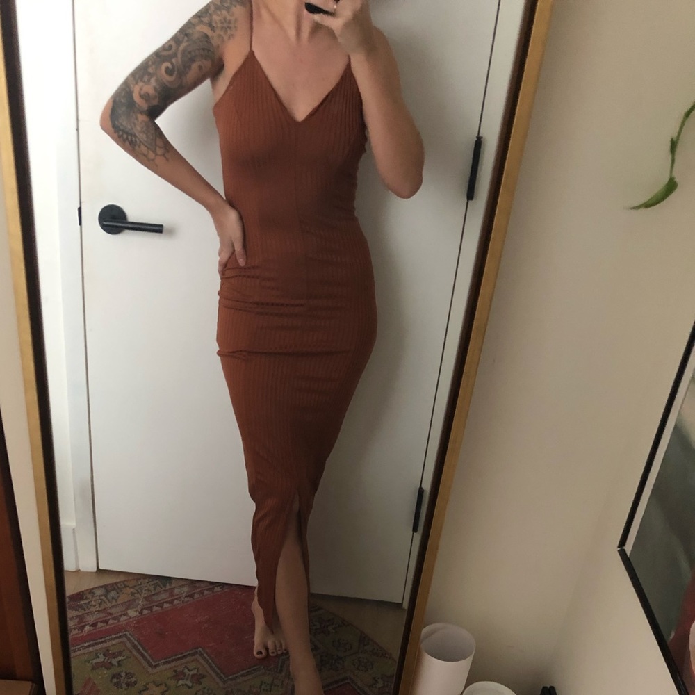 Rust cami dress
